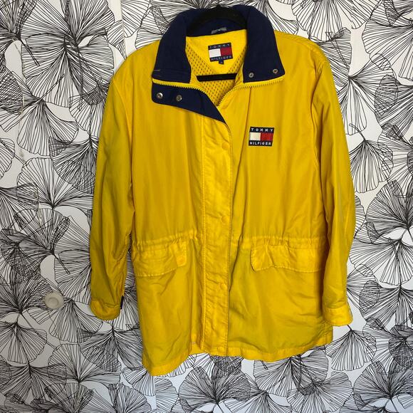 Tommy Hilfiger Snap Button Front Jacket Yellow Men's Size Medium - Picture 12 of 12